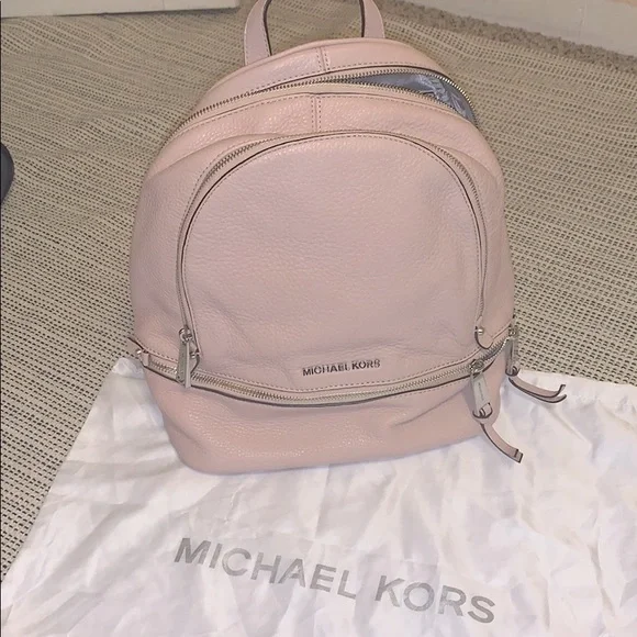 Pink (ballet) RHEA ZIP Michael Kors back pack New MICHAEL Michael Kors Rhea Zip Small Backpack Ballet | eBay main image 4